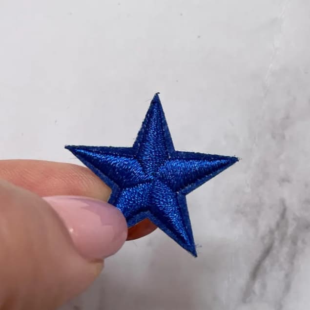 KIT 5 unidades Aplique Estrela Colorida Patch Bordado Termocolante 3cm