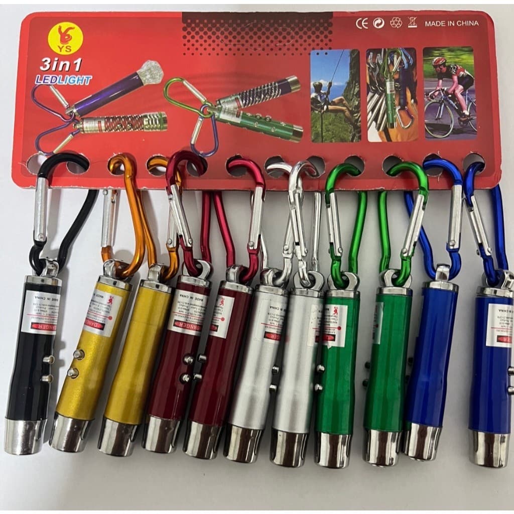 kIT COM 2 CANETAS LASER PONTEIRO CHAVEIRO MOSQUETÃO