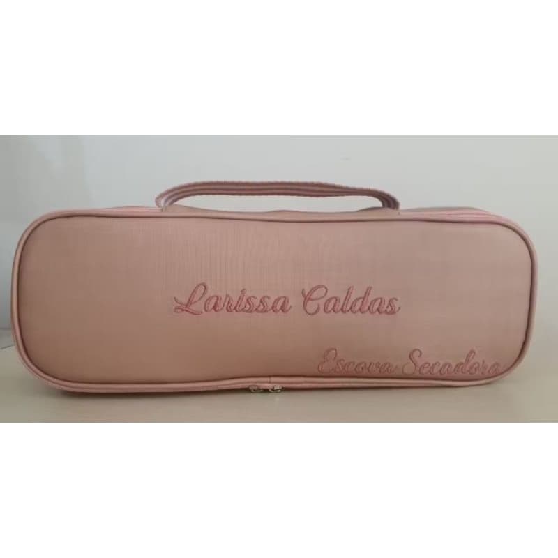 Necessaire porta escova secadora personalizada sintético perolizado impermeável