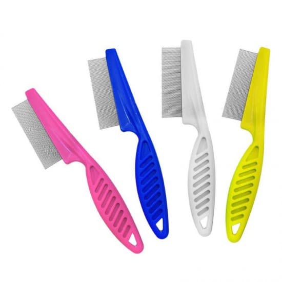 Pente Fino Anti-Pulgas e Carrapatos para Pet - Remove Pelos Mortos 14cm