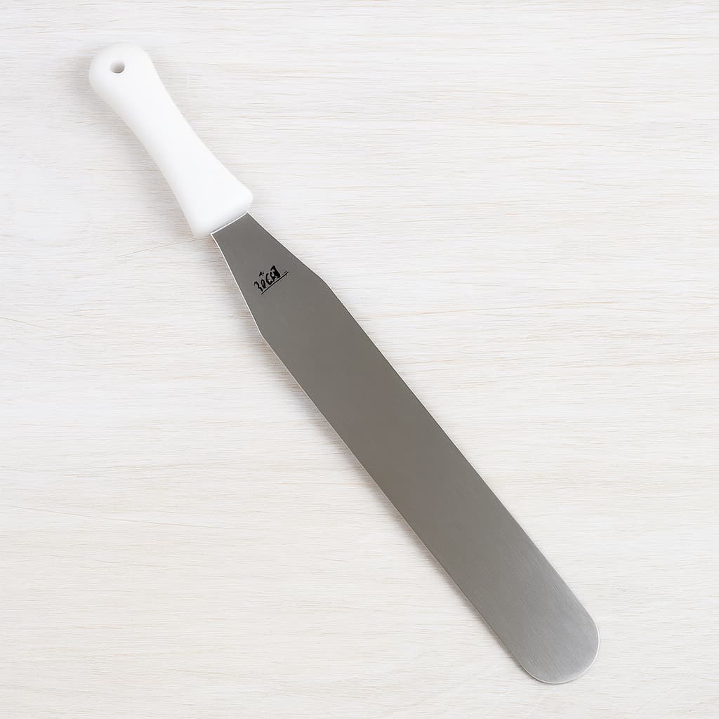 Espátula De Confeiteiro Reta Profissional Inox Grande