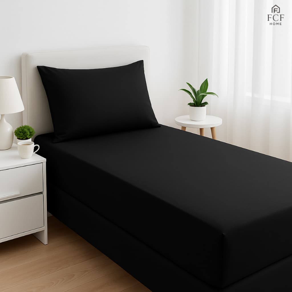Jogo de Lençol Solteiro 2 Peças Antialérgico Liso – Toque Macio e Confortável
