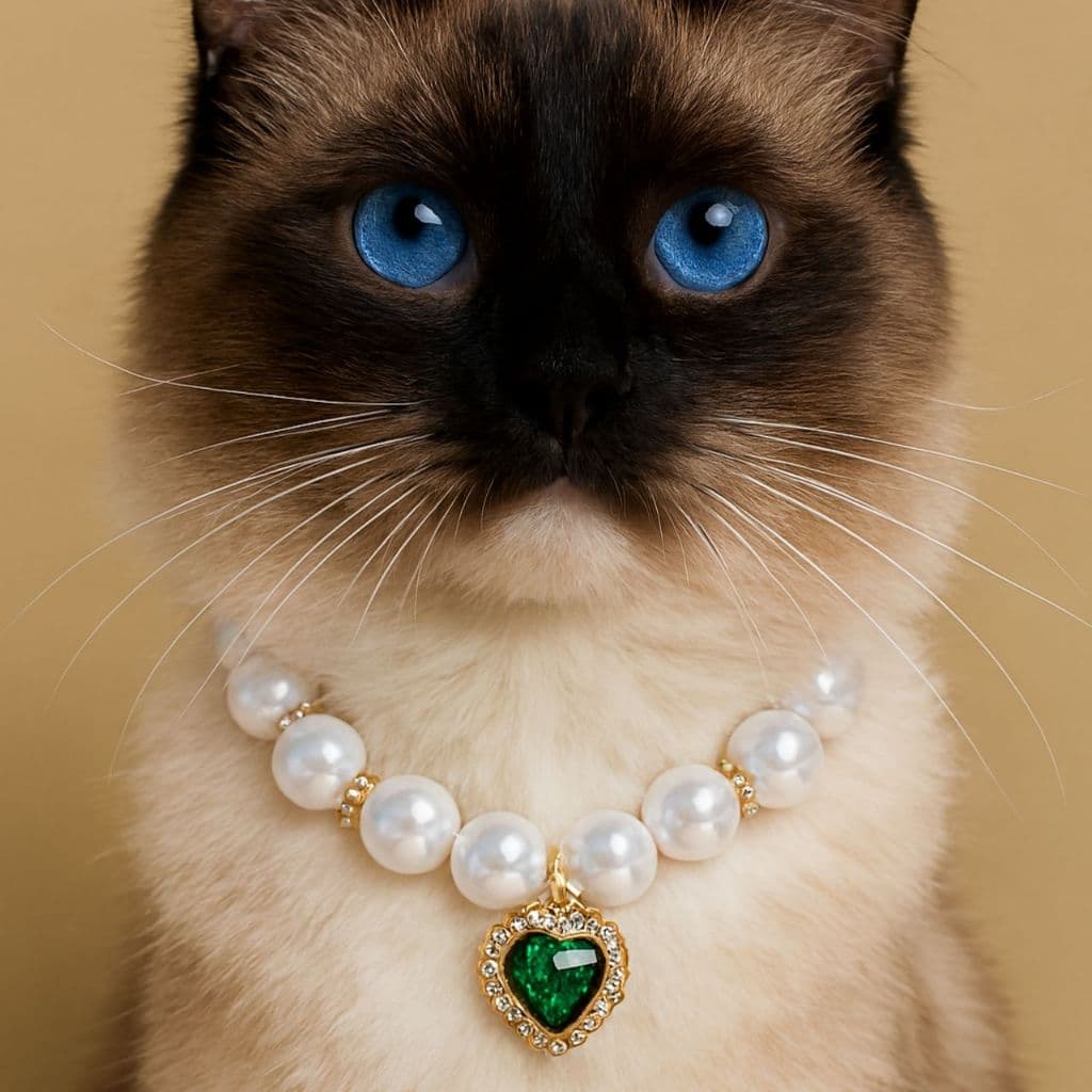 Colar coleira pet luxo cachorro e gato com strass