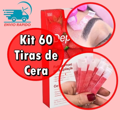60 Ceras para Sobrancelhas em tiras depilflax