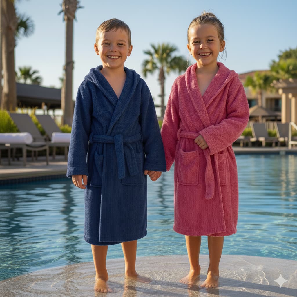 Roupão Atoalhado Juvenil Unissex Praia e Piscina Calor