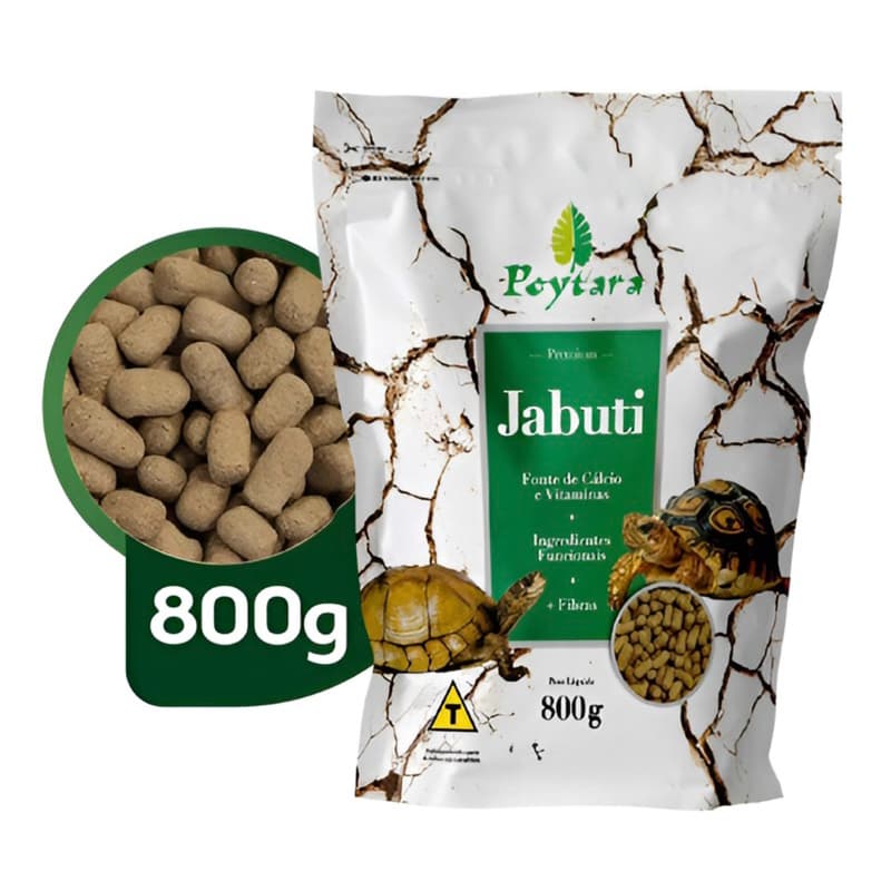 Ração Para Jabutis Poytara Premium Bag 800g