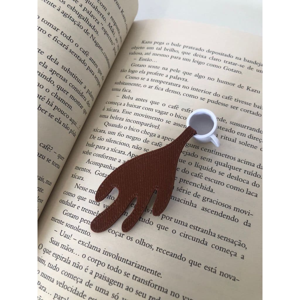 Marcador de Página Xícara Derramando Café