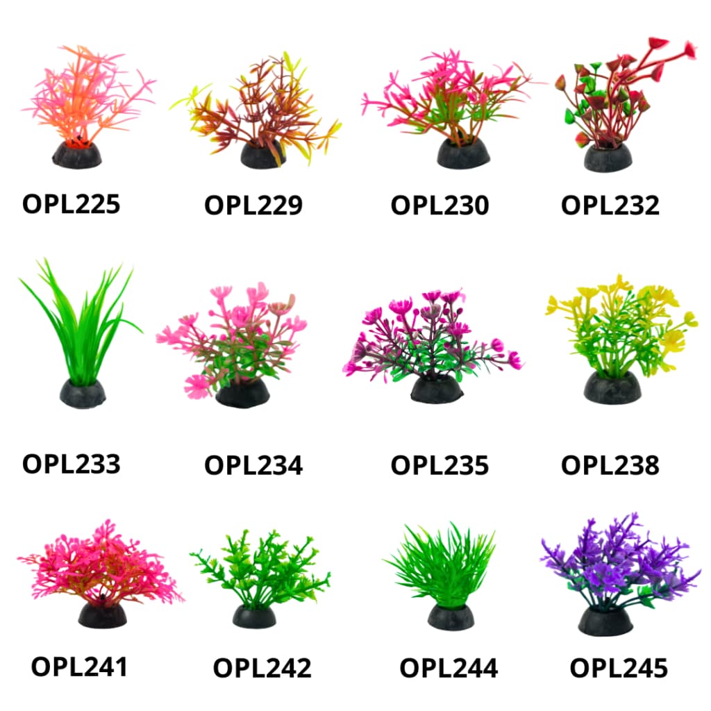 Planta Artificial Colorida Enfeite Para Aquário Oceanmax 5cm