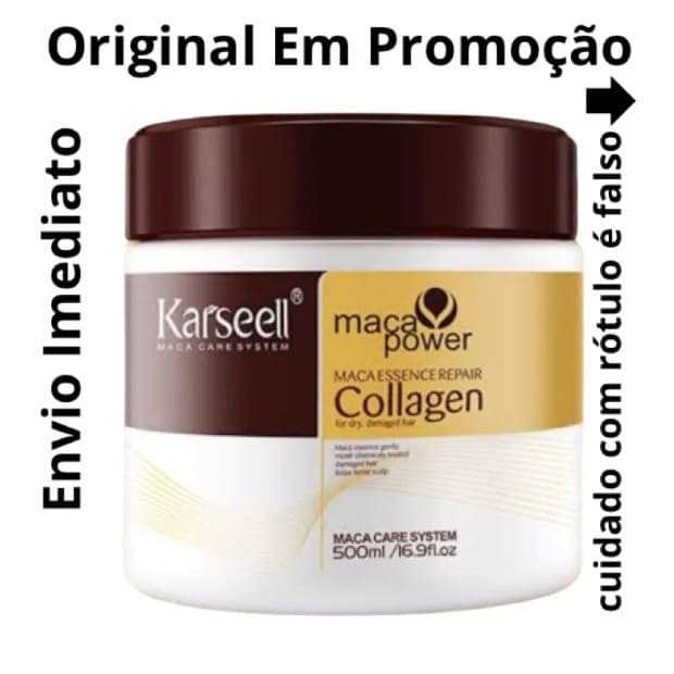 Karseell Collagen Original 500g Máscara Capilar Profissional  Efeito Progressiva Hidratação Produto 100% Original