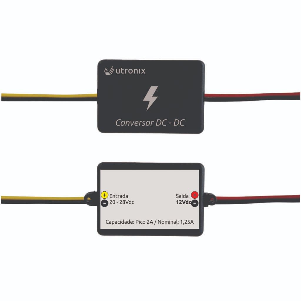 Conversor de tensão de 24V para 12V 2A universal entrada 24V saida 12V