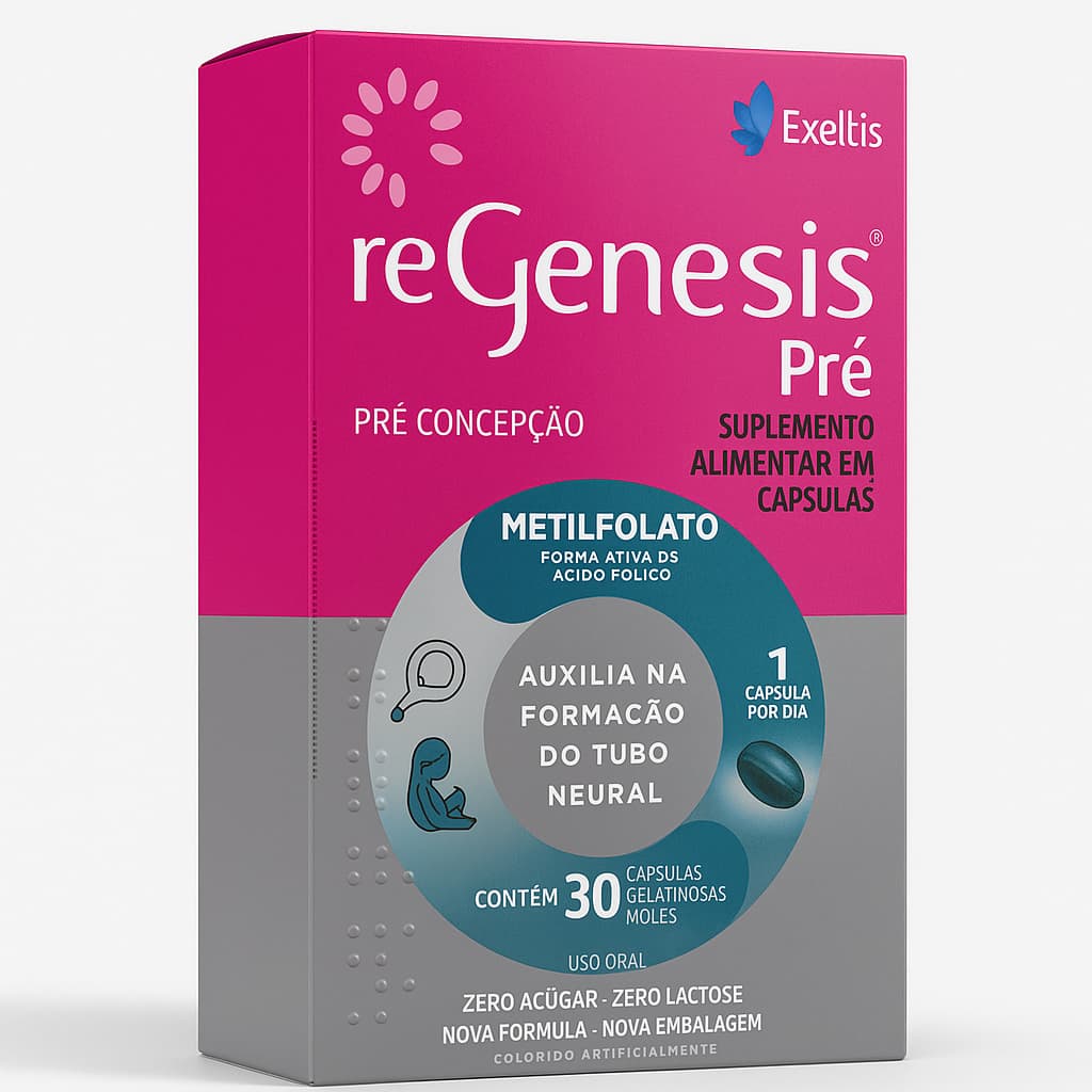 Regenesis Pré 30 Cápsulas – Suplemento Feminino com Vitaminas e Minerais para Gestantes