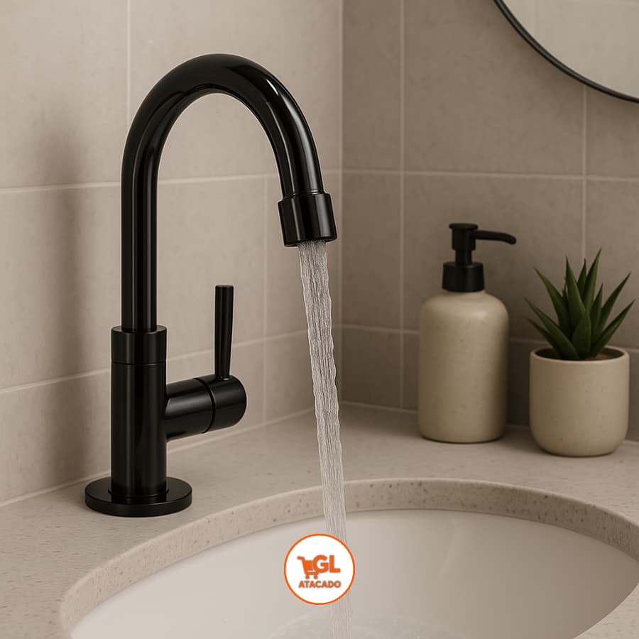 Torneira De Banheiro Torneira Lavatório Torneira Lavabo Torneira De pia Banheiro Torneira De Cuba 1/4 De Volta Preto