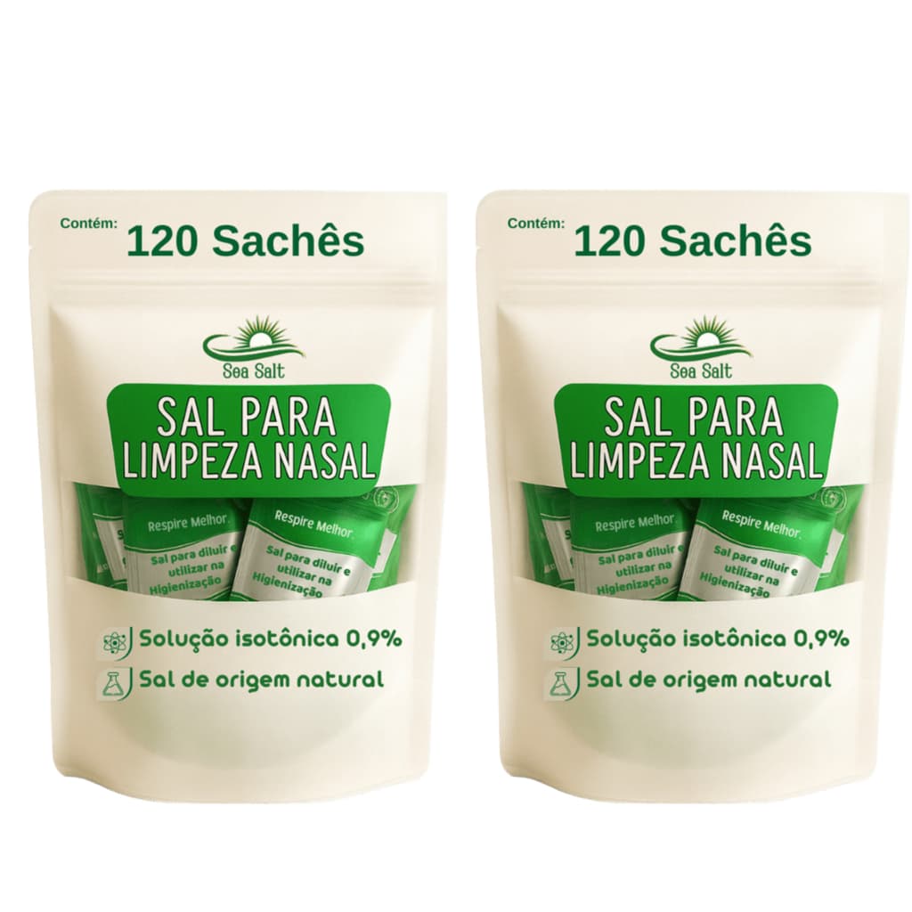 Kit Cloreto De Sódio Soro Lavagem Nasal Bebê e Adulto Sachês