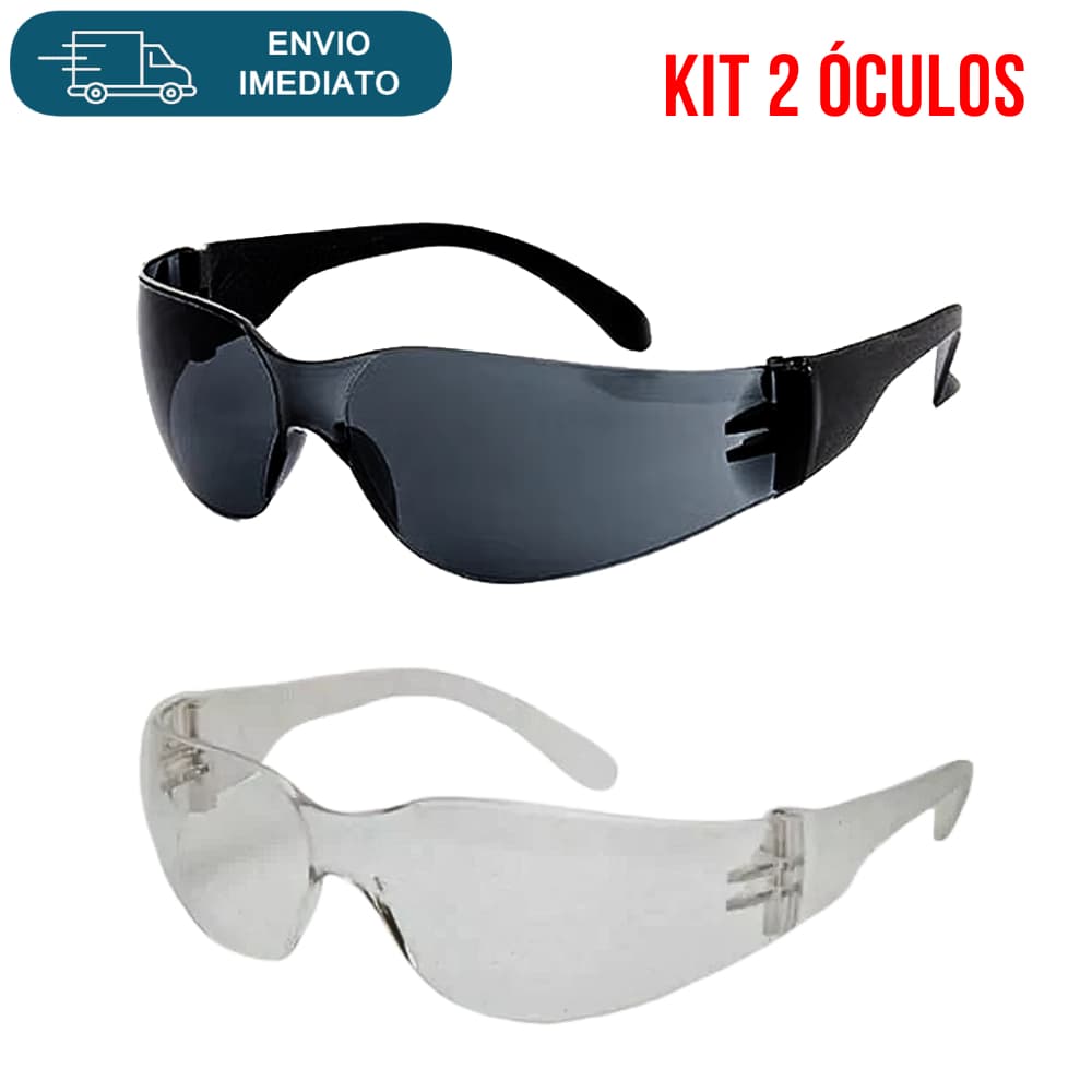 KIT 2 Óculos De Proteção LEOPARDO Aguia Epi Protector Raios UV Segurança / Mais Epi's Ca 48017