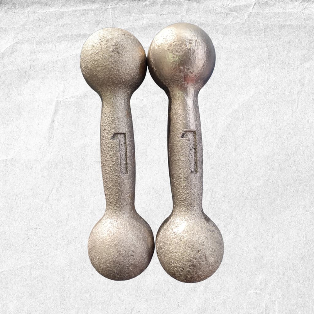 Par Halter 1kg Bola Sem Pintura 2un Treino Fitness Academia