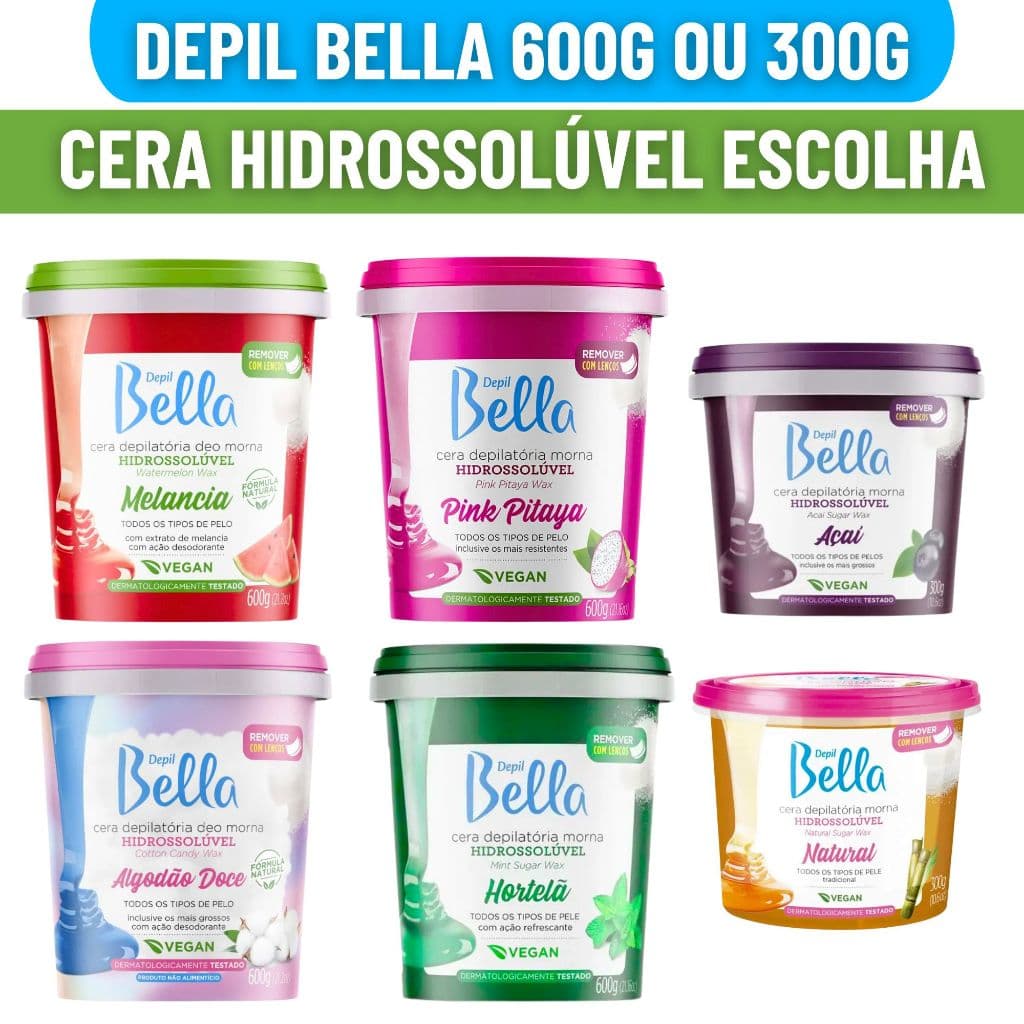 Cera Hidrossolúvel Depil Bella 300g ou 600g Escolha o Modelo Cera de Pitaya