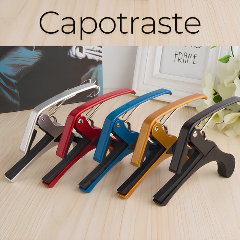 Capotraste para Violão, Guitarra e Ukelele - 5 Cores