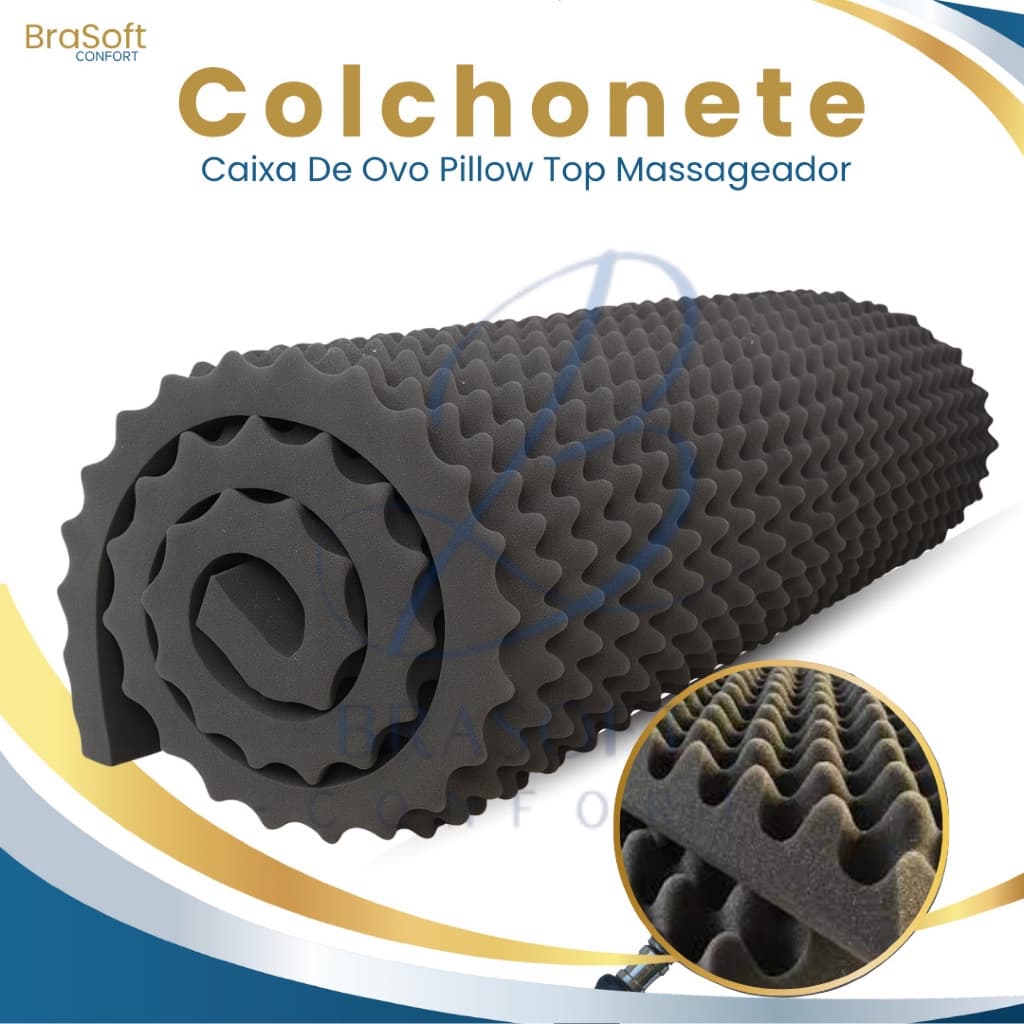 Pillow Top Massageador Colchonete Caixa De Ovo Casca Anti-escaras Solteiro Casal Queen D23