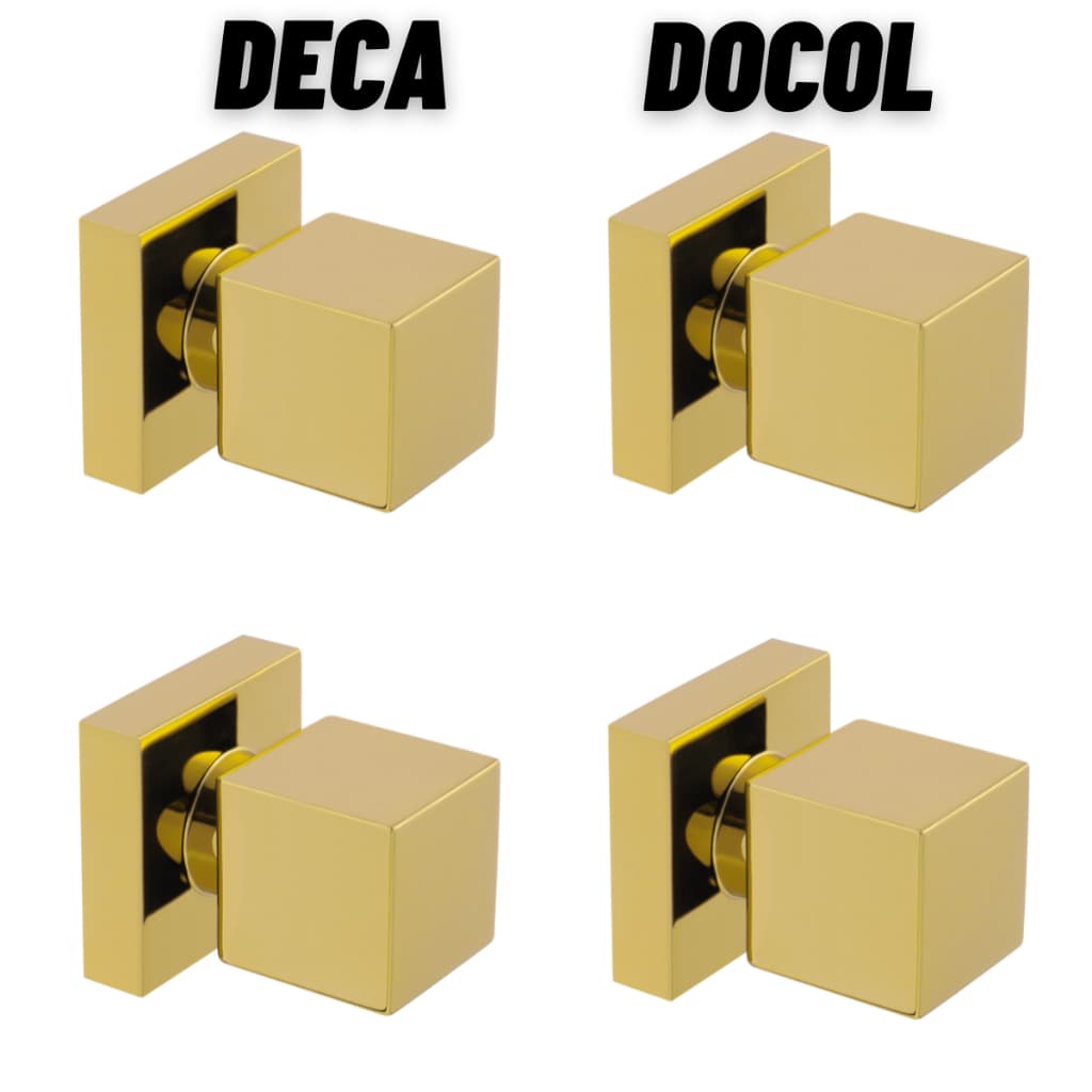 Acabamento para Registro Padrão Deca Docol 1/2 e 3/4 Metal Dourado