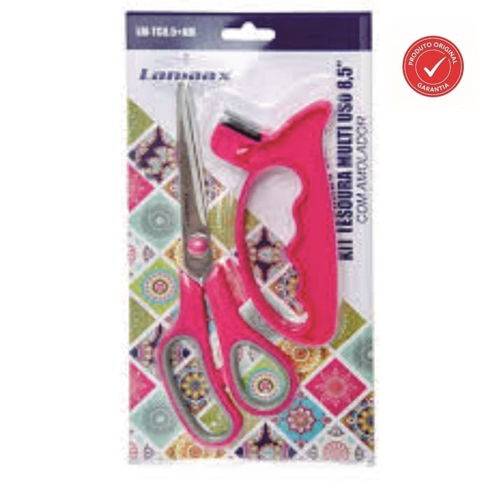 Tesoura Com Amolador Multiuso Costura Lanmax