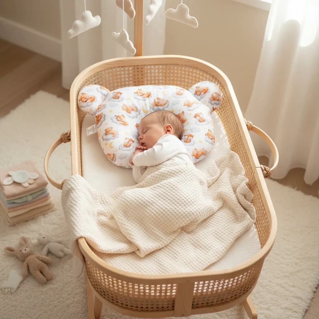 Travesseiro Almofada Rn Bebê Anatômico Para Bebê Faz Correção de Cabeça Chata