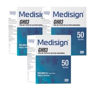 150 Fitas de Glicose Medisign GH83 Tiras de Glicemia