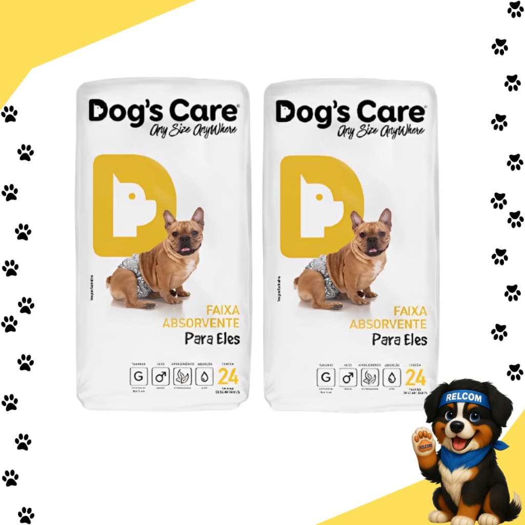 Fralda higiênica cães Pet descartável para cachorro Macho G kit 48 unidades Dogs care