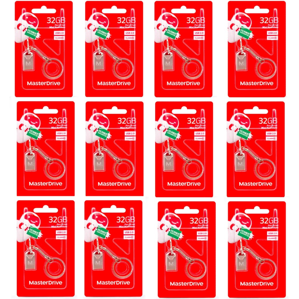 Kits de Pen Drive 32gb MasterDrive USB 2.0 Mini Premium