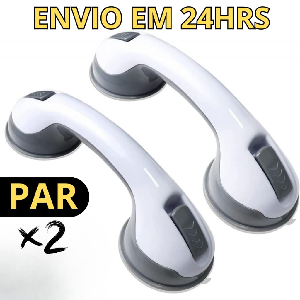 Kit 2 Barras De Apoio Portátil Suporte Idosos Crianças Deficientes Banheiro