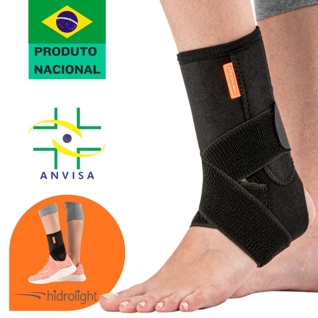 Estabilizador de Tornozelo Tornozeleira Ortopédica Elástica com Tala Tendinite Tendão de Aquiles