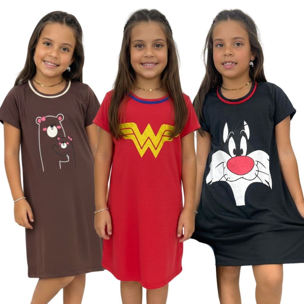 Camisola Infantil Personagem / Camisola Manga Curta