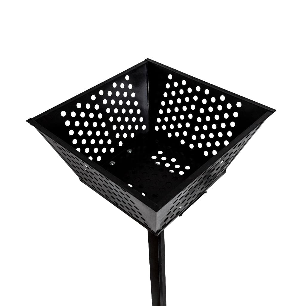 Lixeira para Calçada de Rua Com Tela de Proteção Grande Aço Anticorrisivo