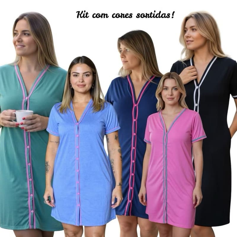 OFERTA Camisola Americana Amamentação Meia Manga com Botões Cirúrgica de Malha Cores Sortidas
