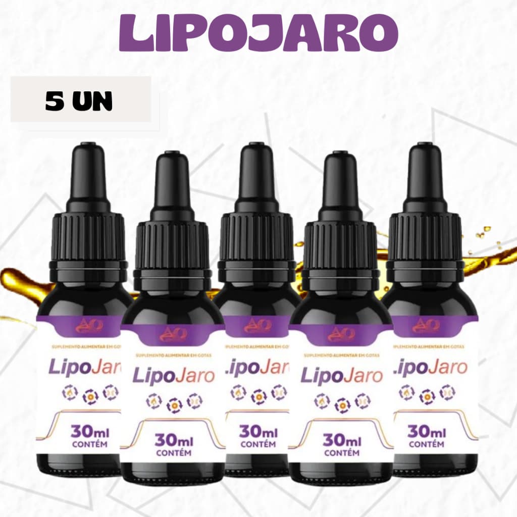 MEGA DESCONTO 5 FRASCOS LIPOJARO EFICAZ