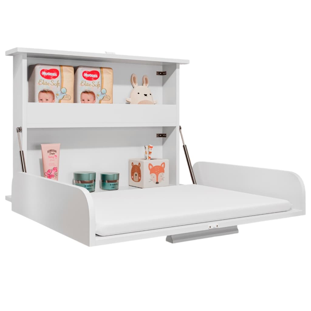 Trocador de Parede com Colchão Incluso  Design Moderno Conforto e Praticidade no Quartinho do Bebê