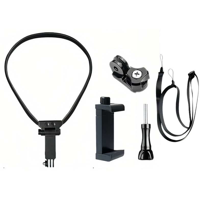 Suporte De Pescoço Para Smartphone e GoPro, Uso no Pescoço, Ajustável, Antivibração, Gravação