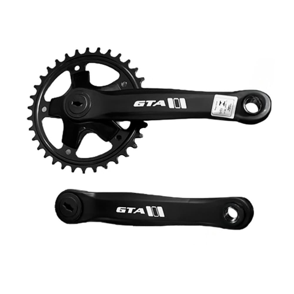 Pedivela single Coroa Unica com braço 170mm em aço e coroa 34d Bicicleta Bike Mtb Speed Bmx