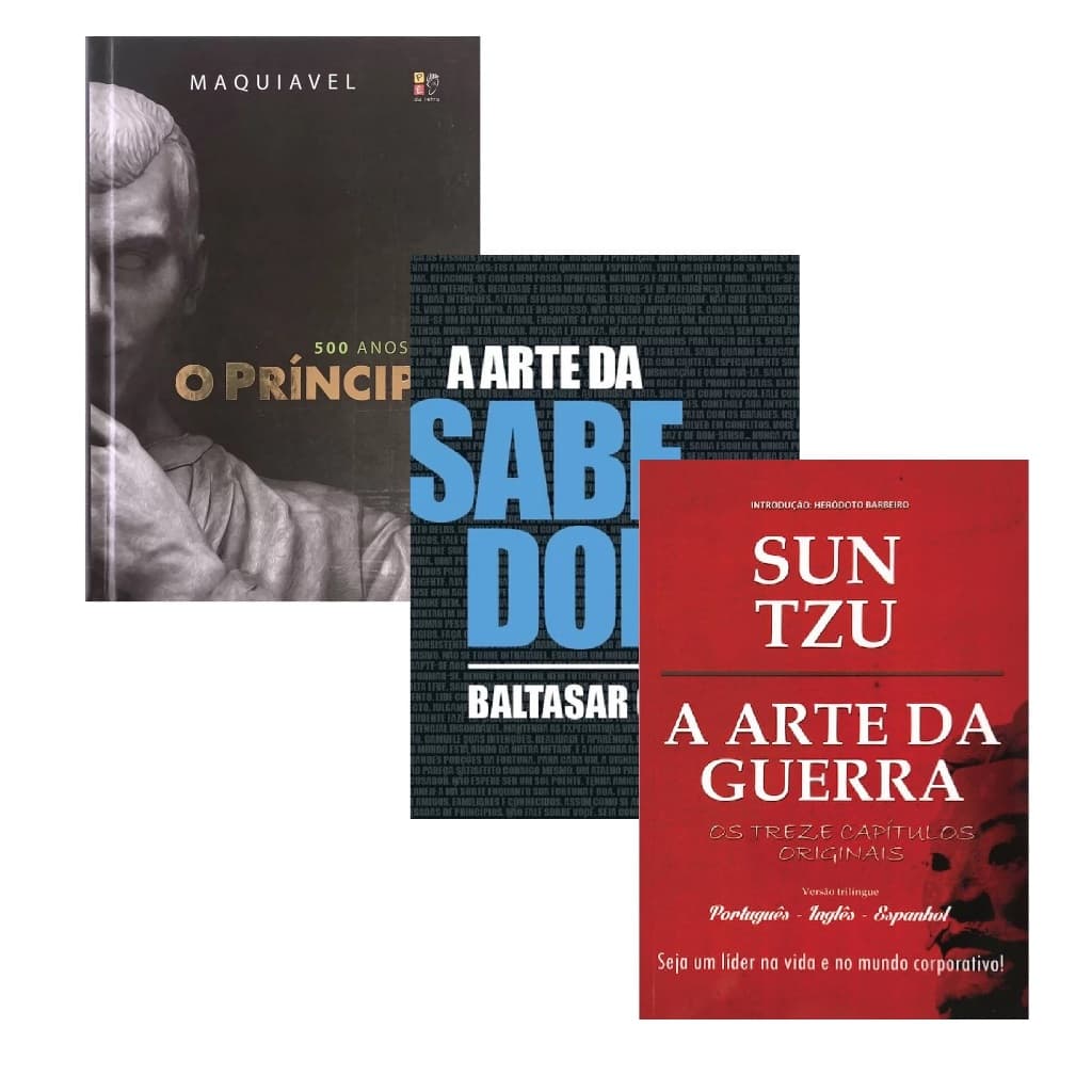 Kit O Príncipe + A Arte Da Guerra Sun Tzu + A Arte da Sabedoria - 3 Livros