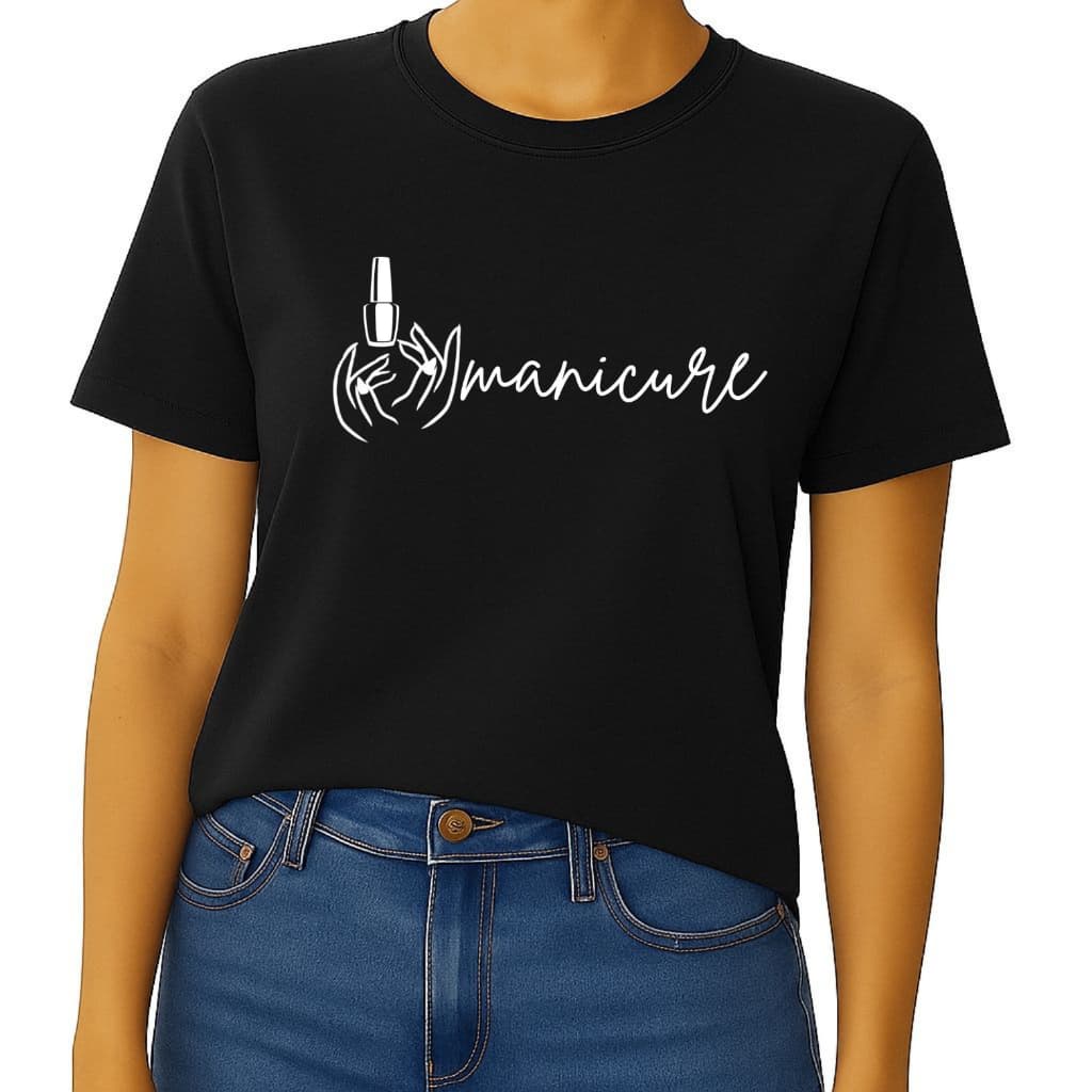 Camisa Profissional Manicure Uniforme Camiseta Estampada Profissões