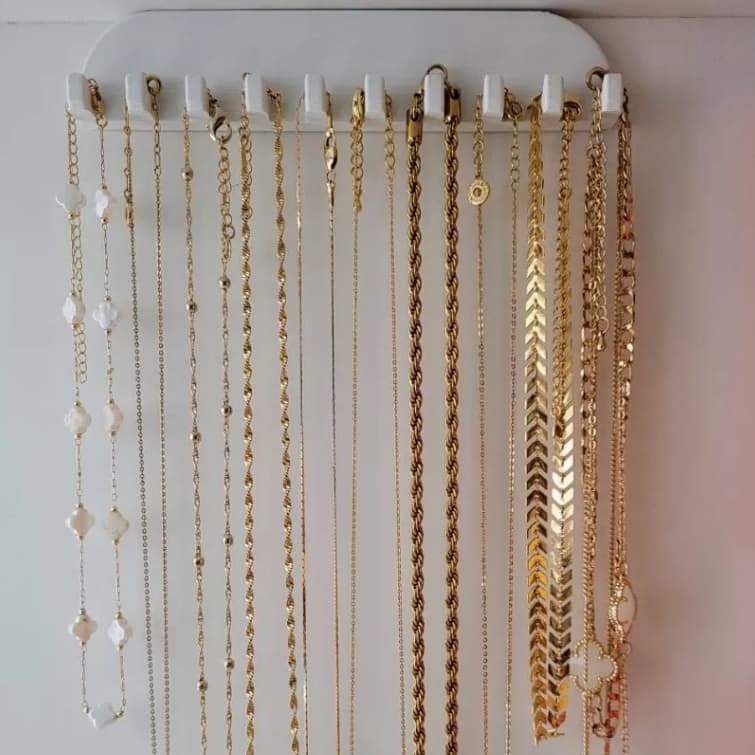 Porta Joias Organizador De Bijuteria De Parede Com Ganchos Kit Com Até 5 Unidades