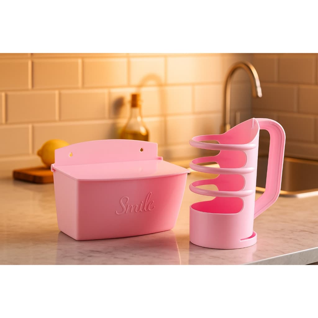 Kit de porta Óleo mais Saleiro ROSA BEBE