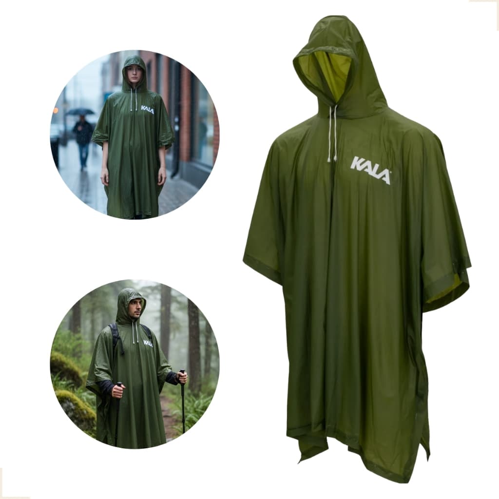 Poncho Capa Chuva Impermeável Araguaia Capuz Ajustável Pvc Camping Pesca