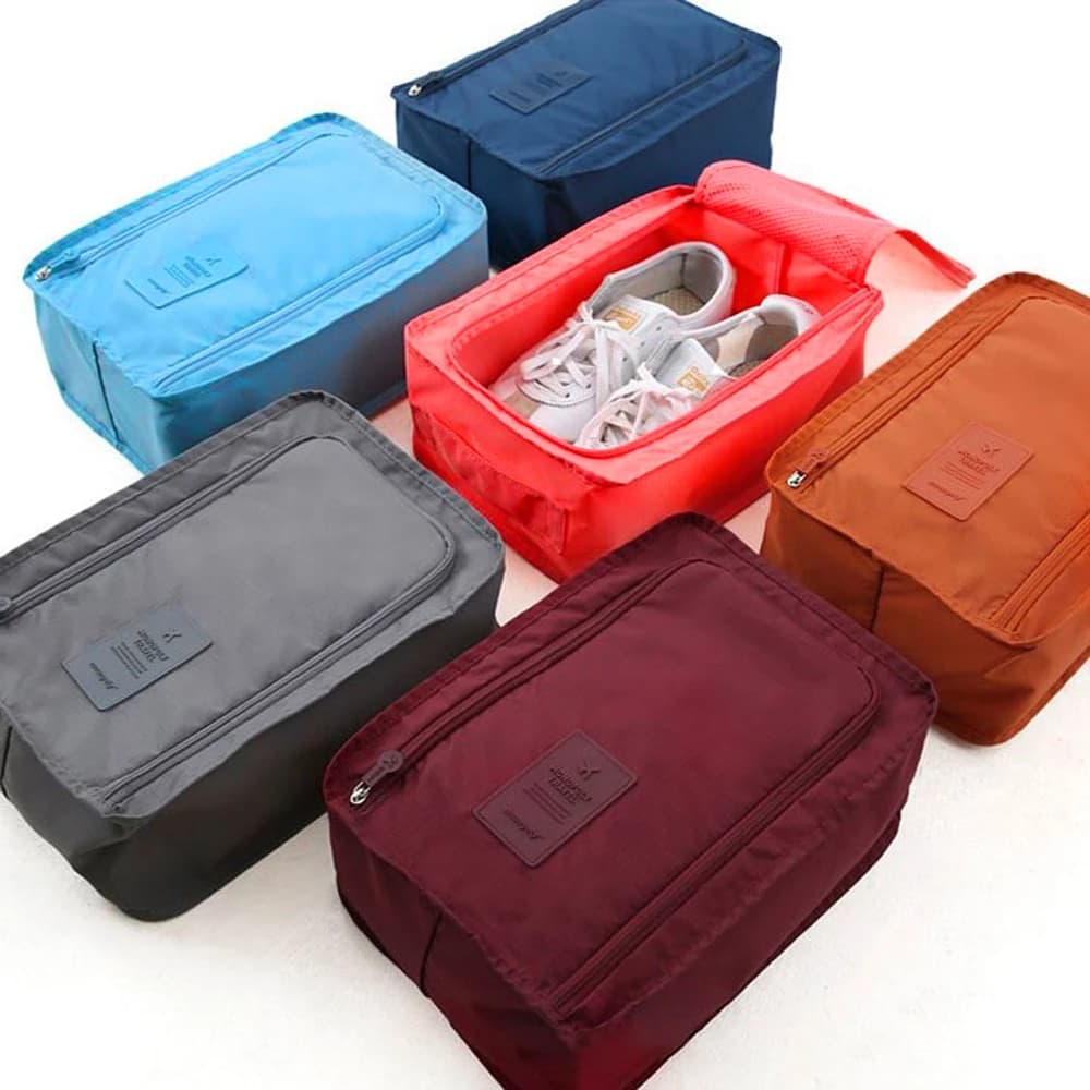 6/8pcs Sacos De Sapato Organizador De Pano Portátil Com Zipers Necessaire Bolsa Organizadora
