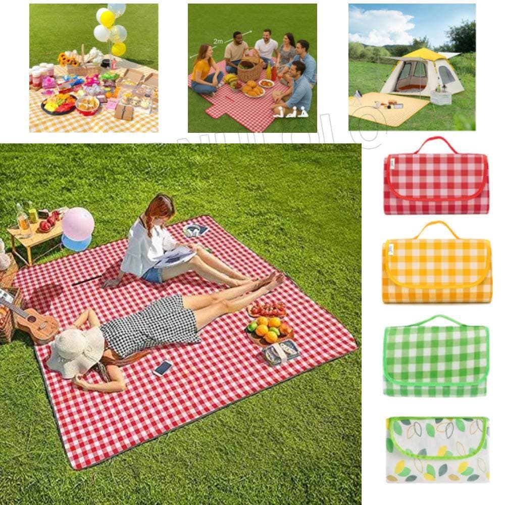 Tapete Piquenique Dobrável Impermeável À Prova De Umidade para Praia, Camping Grama 200*200cm
