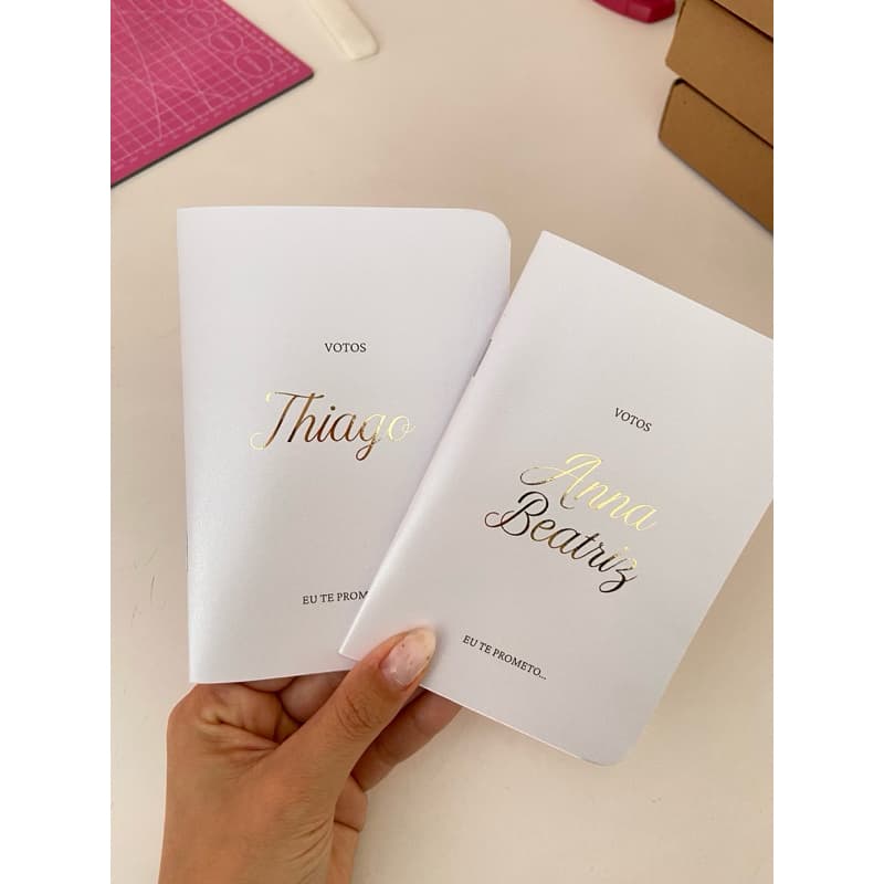 Par de Votos Pequeno Flexivel de Casamento, Votos de Casamento, Votos