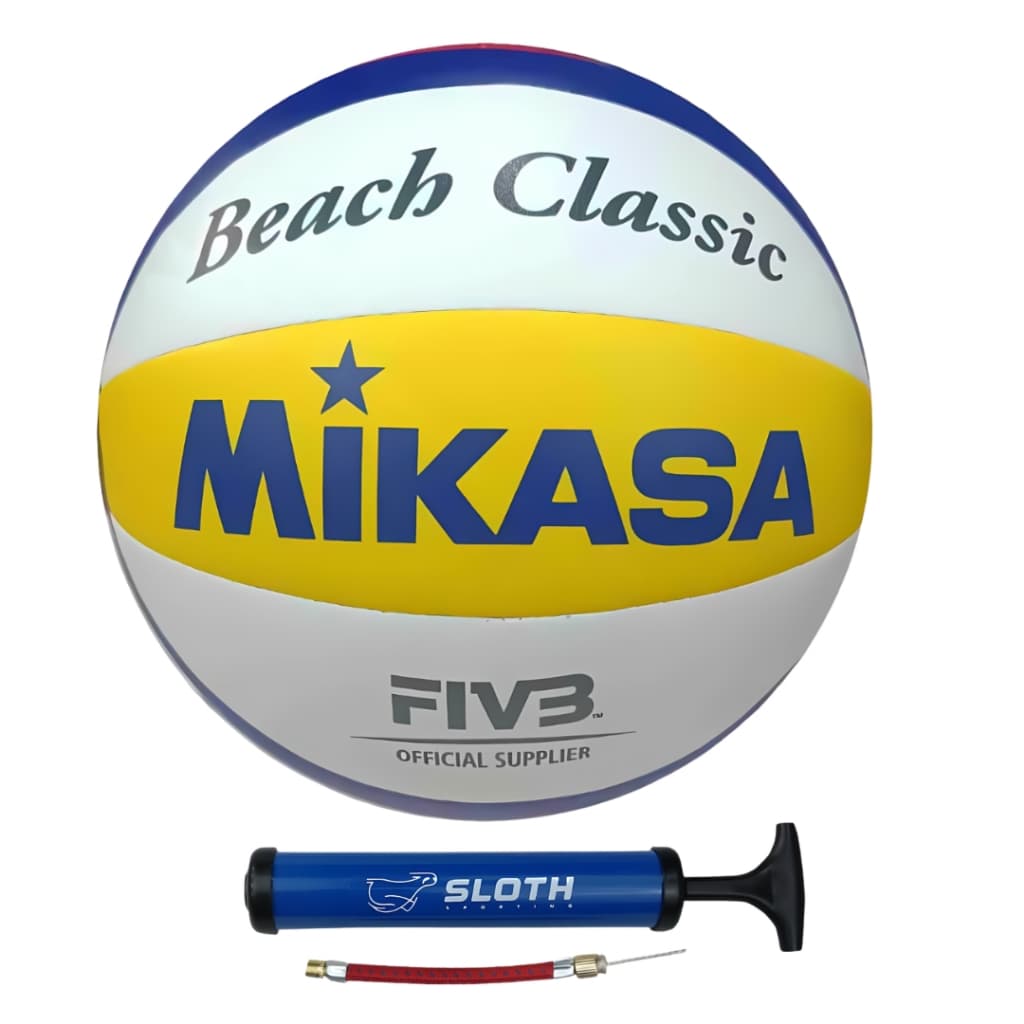 Bola de Vôlei de Praia Mikasa Beach Classic BVC + Bomba de Ar