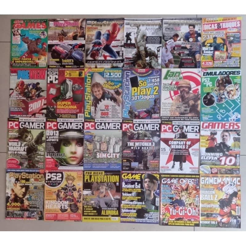 Revistas de Games, Nintendo World,  Ação Games, Playstation