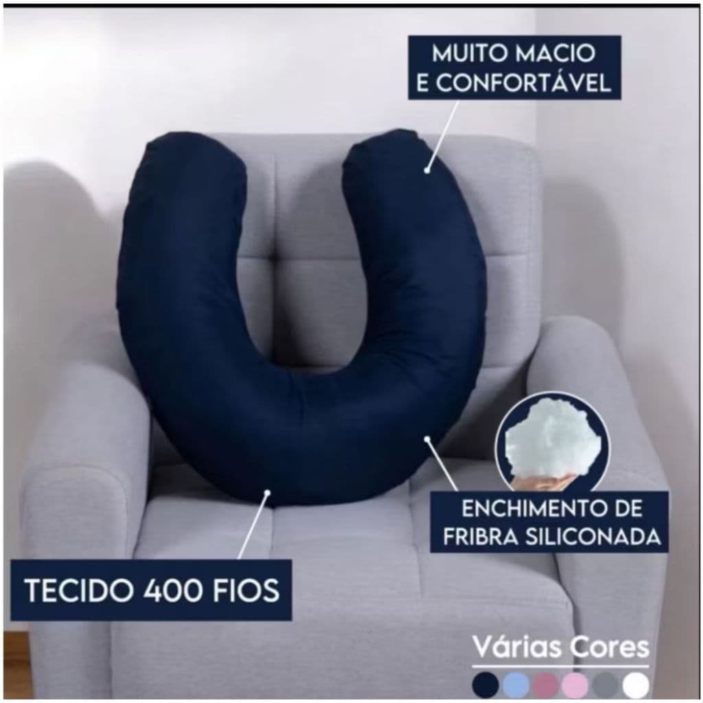 Almofada De Amamentação Travesseiro Amamentar Grande Tecido400 Fios