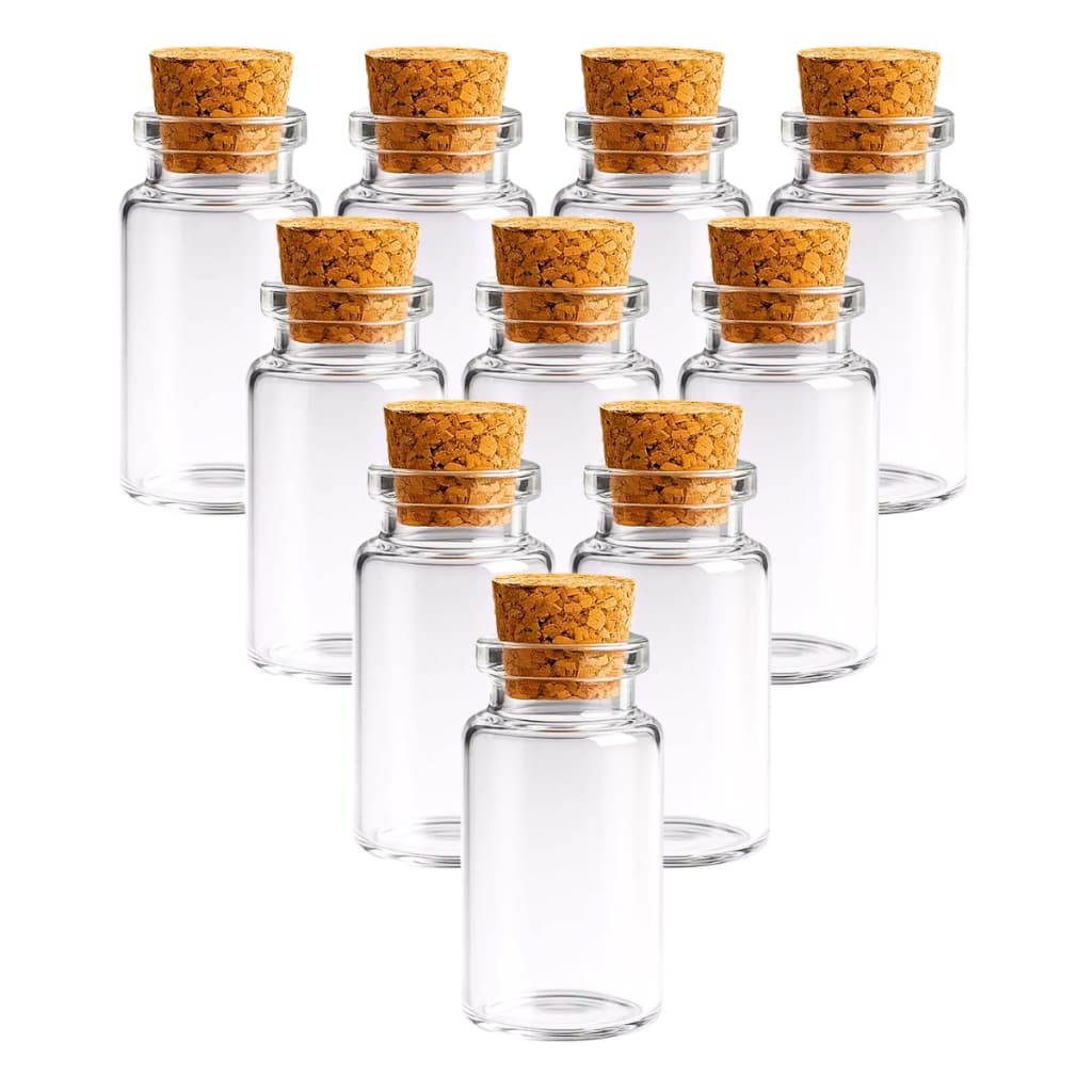 50 frascos 15ml boro silicato penicilina com rolha de cortiça mini garrafinha