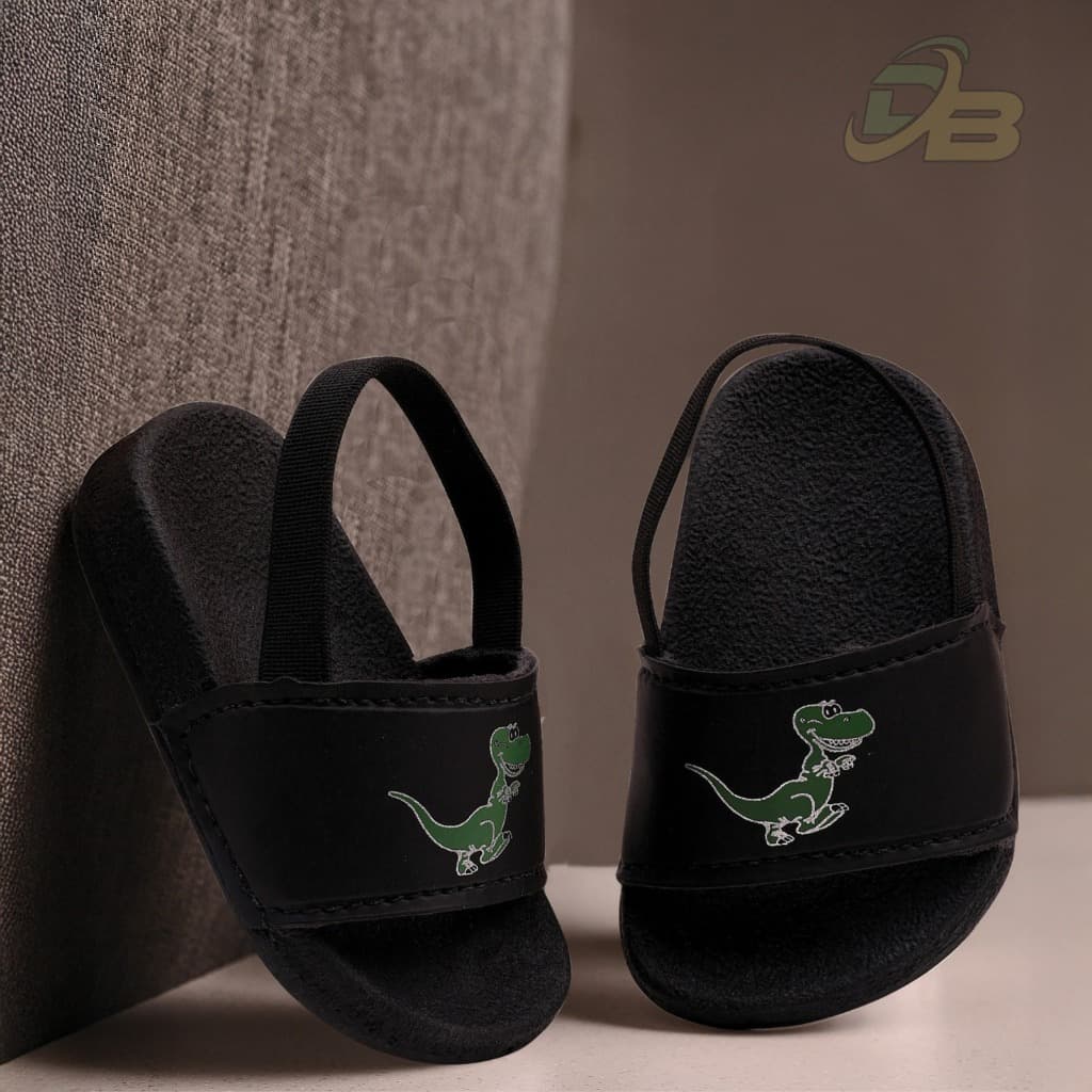 Chinelo Slide Bebê Dino Baby Confortável Com Elástico Unissex Casual 16ao25
